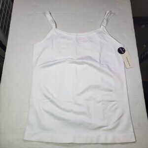 Empetua Women White Scoop Neck Adjustable Strap Camisole Shapewear #62001 Sz 3XL